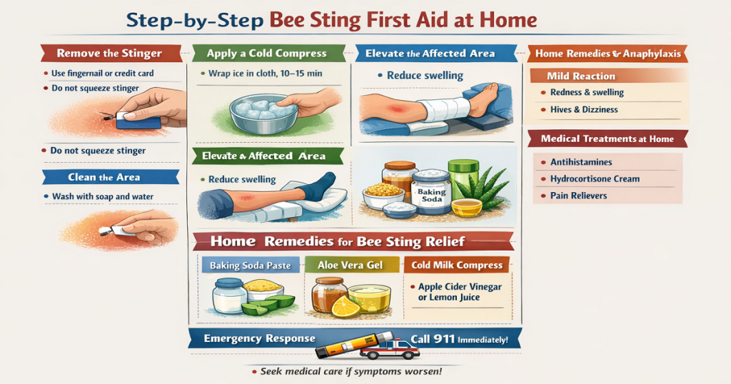Step-by-Step Bee Sting First Aid at Home