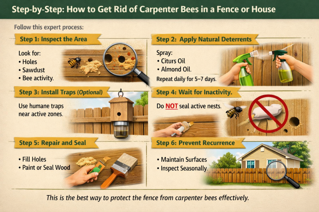 Step-by-Step: How to Get Rid of Carpenter Bees in a Fence or House