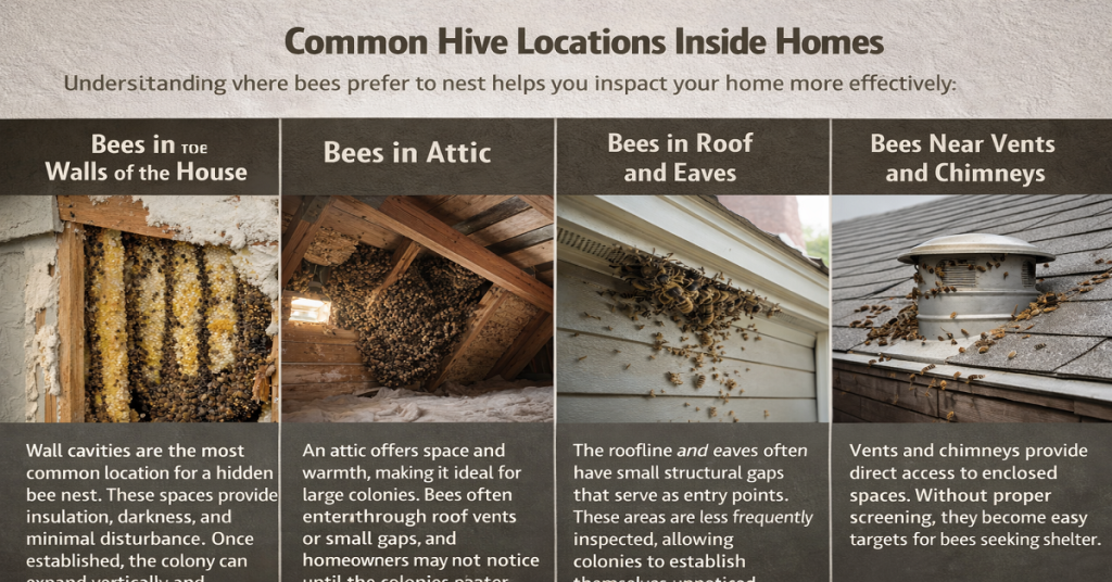 Common Hive Locations Inside Homes