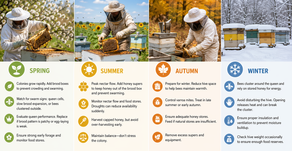 Seasonal Beekeeping Tasks
