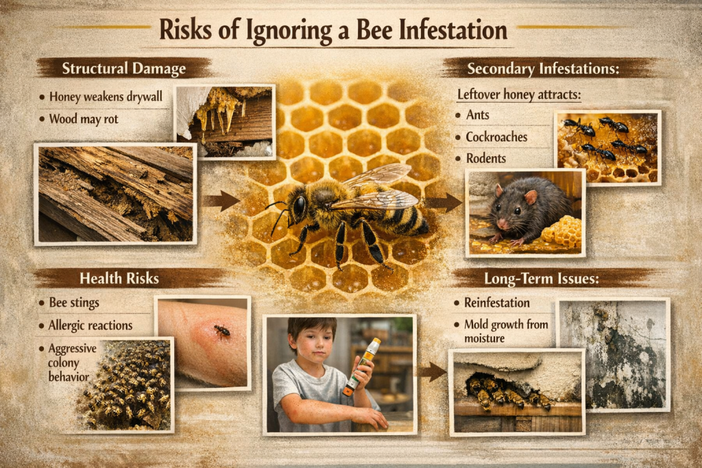 Risks of Ignoring a Bee Infestation