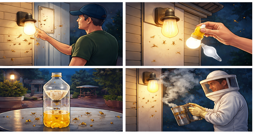 How to Get Rid of Bees Attracted to Light