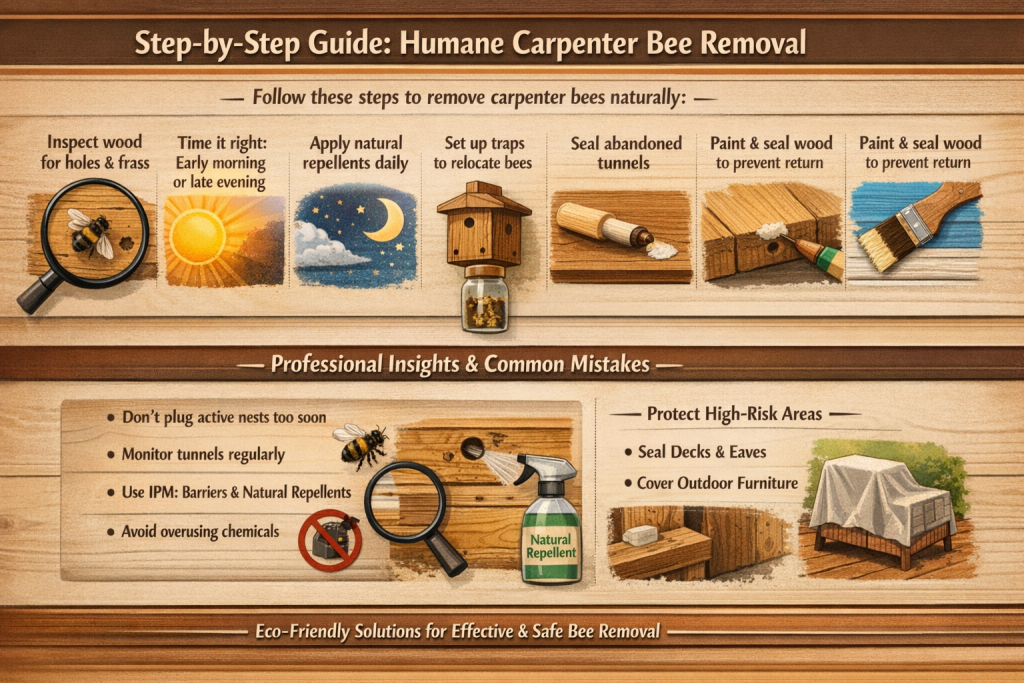 Step-by-Step Guide: Humane Carpenter Bee Removal