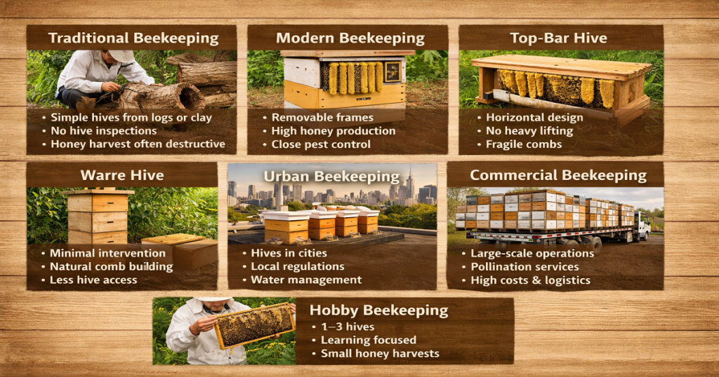 The 7 Types of Beekeeping