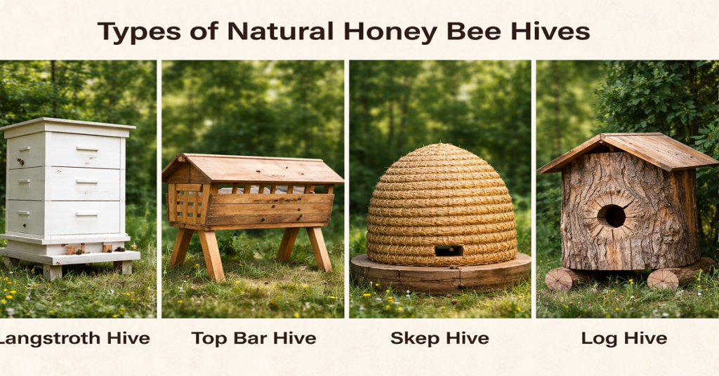 Types of Natural Honey Bee Hives